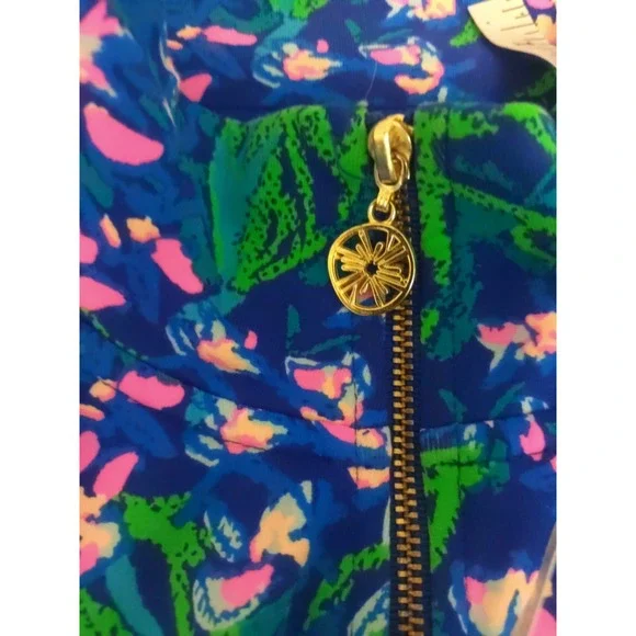 lilly pulitzer Multicolor Floral 1/2 Zip Long sleeve Athletic Pullover Size XL - Picture 5 of 8